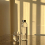 Stainless Steel Lid Glass Bottle