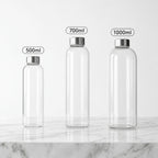Stainless Steel Lid Glass Bottle