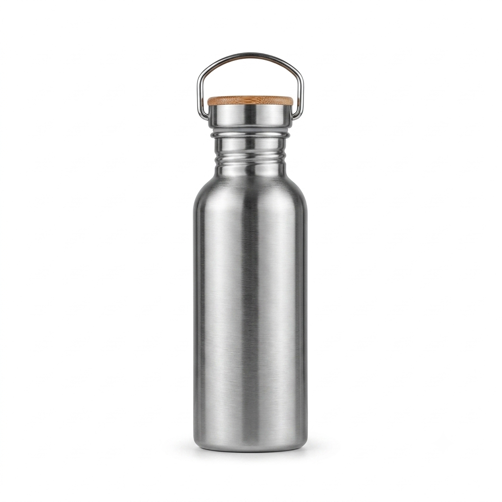 Bamboo Lid Stainless Steel Bottle
