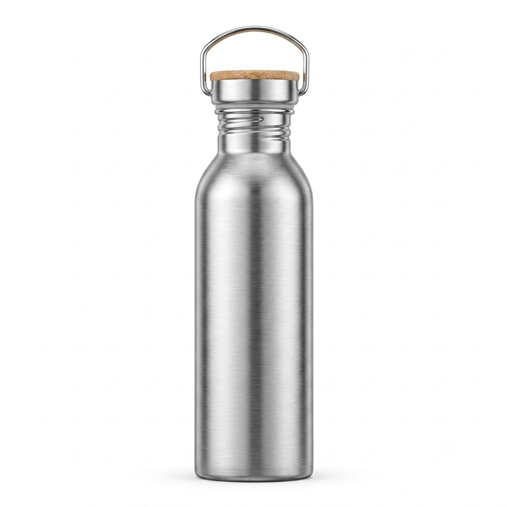 Bamboo Lid Stainless Steel Bottle