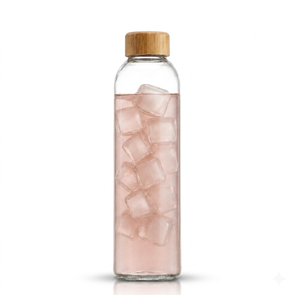 Bamboo Lid Glass Bottle