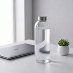 Stainless Steel Lid Glass Bottle